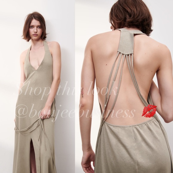 ZARA BNWT Long Halter Dress - Picture 3 of 4